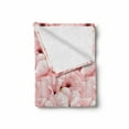 thumbnail image 2 of Watercolor Soft Flannel Fleece Throw Blanket, Vintage Hand Drawn Flowers Blossoming Nature Spring Season Inspirations, Cozy Plush for Indoor and Outdoor Use, 60" x 80", Pale Pink, by Ambesonne, 2 of 6