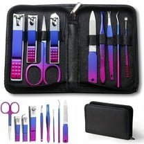 9 Piece Manicure Set, Stainless Steel Manicure Tools, Professional Grooming Set, Nail Care Tools with Travel Case