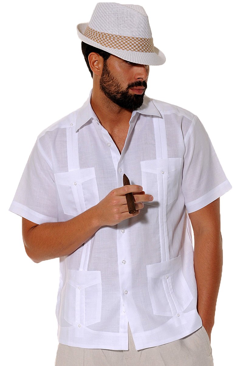 Herren Bohio Coral Chacavana Mexican S S Pocket Ls499 Guayabera Shirt For Men 4 Kleidung Accessoires
