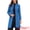 Blue, variant on DARING DIVA Women's Stand Collar Mid-Length Overcoat with Pockets XS Black