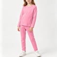 thumbnail image 5 of Acaics Boys And Girls Solid Long Sleeve Top And Pants Outfit Set Soft Cotton Casual Loungewear For Kids, 5 of 6