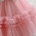 thumbnail image 6 of CIAKGIAF Girls for Dresses Crew Neck Mesh Fluffy Princess Pleated Bow Sleeveless Dresses Hot Pink for 3-4Years, 6 of 7