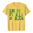 thumbnail image 3 of TSADFHJI Hauts d'Été avec Manches Dames Décontracté Art en Conserve Imprimé Saisonnier Manches Courtes Col Rond T-Shirt L Jaune, 3 of 3