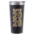 thumbnail image 1 of Graduation Stripe Coffee Tumbler, Black, Gold, Way To Celebrate, 3.2 x 7.1 Inch, 1 of 7