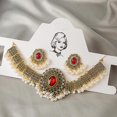 thumbnail image 4 of Perles Incrustes Paillettes Pin-up Vintage Collier Set Boucles Doreilles Individualit Patchwork Couleur Boucles Doreilles Chane., 4 of 4