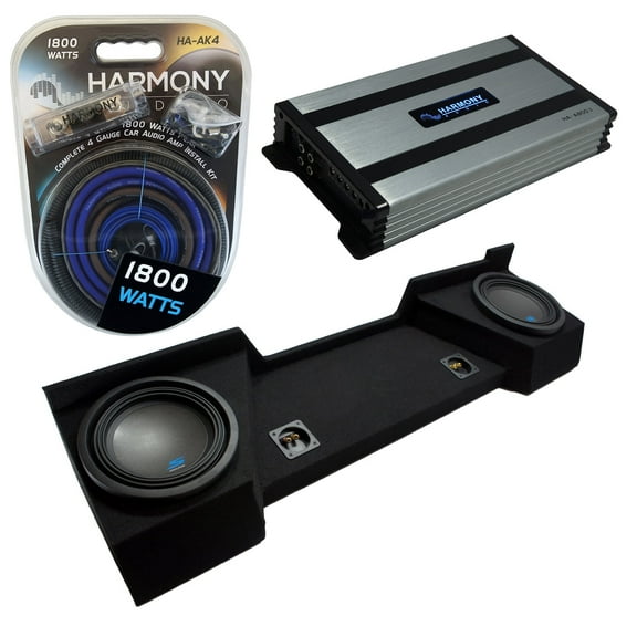 Fits 07-13 Chevy Silverado Ext Cab Alpine S-W10D2 Dual 10" Sub Box HA-A800.1 Amp