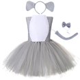 thumbnail image 3 of Vestido con tutú de elefante gris para niñas pequeñas, vestidos de fiesta de cumpleaños para niñas pequeñas, disfraz de Halloween de animales elegantes para niños, ropa para niños, 3 of 5