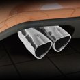 thumbnail image 3 of Kuymtek Punta Silenciador Escape Doble Borde en Forma Corazón Atornillado Corte Inclinado 2 5 Pulgadas (plata), 3 of 9