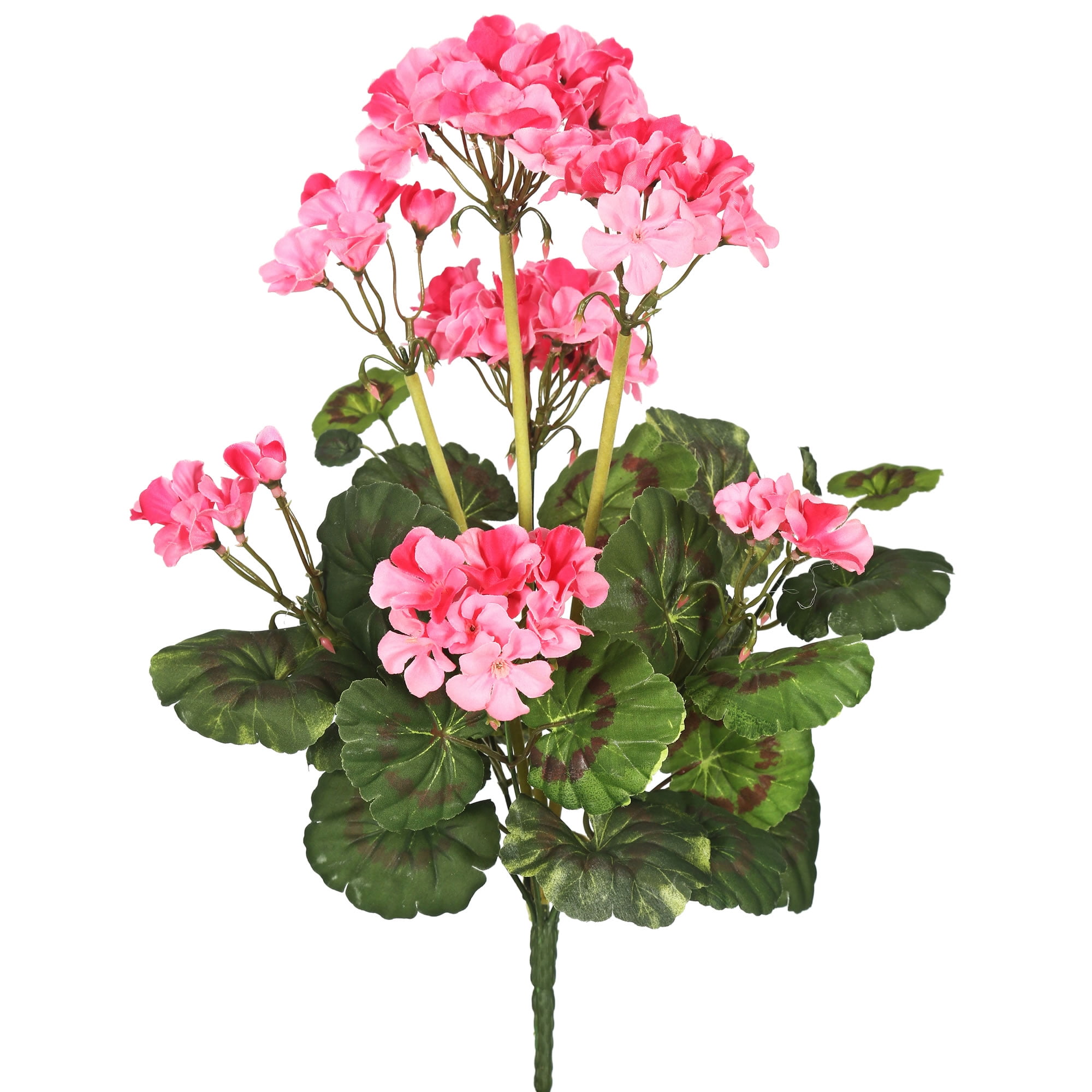 Set of 4 Artificial 13" Geranium Flowers Plant Bunches for Making Arrangements 