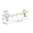 thumbnail image 3 of shyuyusa Milky White Suction Cup Wall Hook Rack, Multi Position Hanging Bracket for Kitchen Cookware Tableware Utensils Daily Wall Mounted Storage, 3 of 6