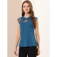 thumbnail image 3 of INSPIRE CHIC Blouse à Col à Manches Courtes pour Femmes Peter Pan, 3 of 6