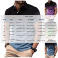 thumbnail image 2 of ZVNAΖH Mens Ombre Print Shirt, Short Sleeve Button Down Lapel Collar Mesh Sport Top, S-3XL, 2 of 5
