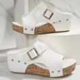thumbnail image 3 of SACFOF Womens Wedge Sandals With Strap for Dressy Ladies Sandals Casual 2.56 Inch Wedge, 3 of 6