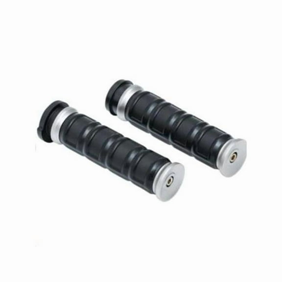 Kuryakyn Dillinger Handlebar Grips For Electronic Throttle Control: 2008-19 Harley-Davidson Motorcycles, Silver, 1 Pair 6674