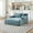 Mint Blue, variant on MOONMISS Chenille Upholstered Deep Seat Bean Bag Lazy Sleeping Sofa Chair with Three Pillows and Side Pocket-Mint Blue