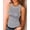 Grey, variant on Women Summer Stretch Slim Round Neck Ribbed Tank Basic Solid Top Round Neck, Inner and Outer Vest Blue S