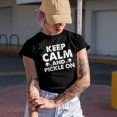 thumbnail image 2 of Keep Calm and Pickle On, Royal Blue T-Shirt, Medium, 2 of 5