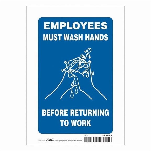 Condor Safety Sign,10 in x 7 in,Vinyl 469C49