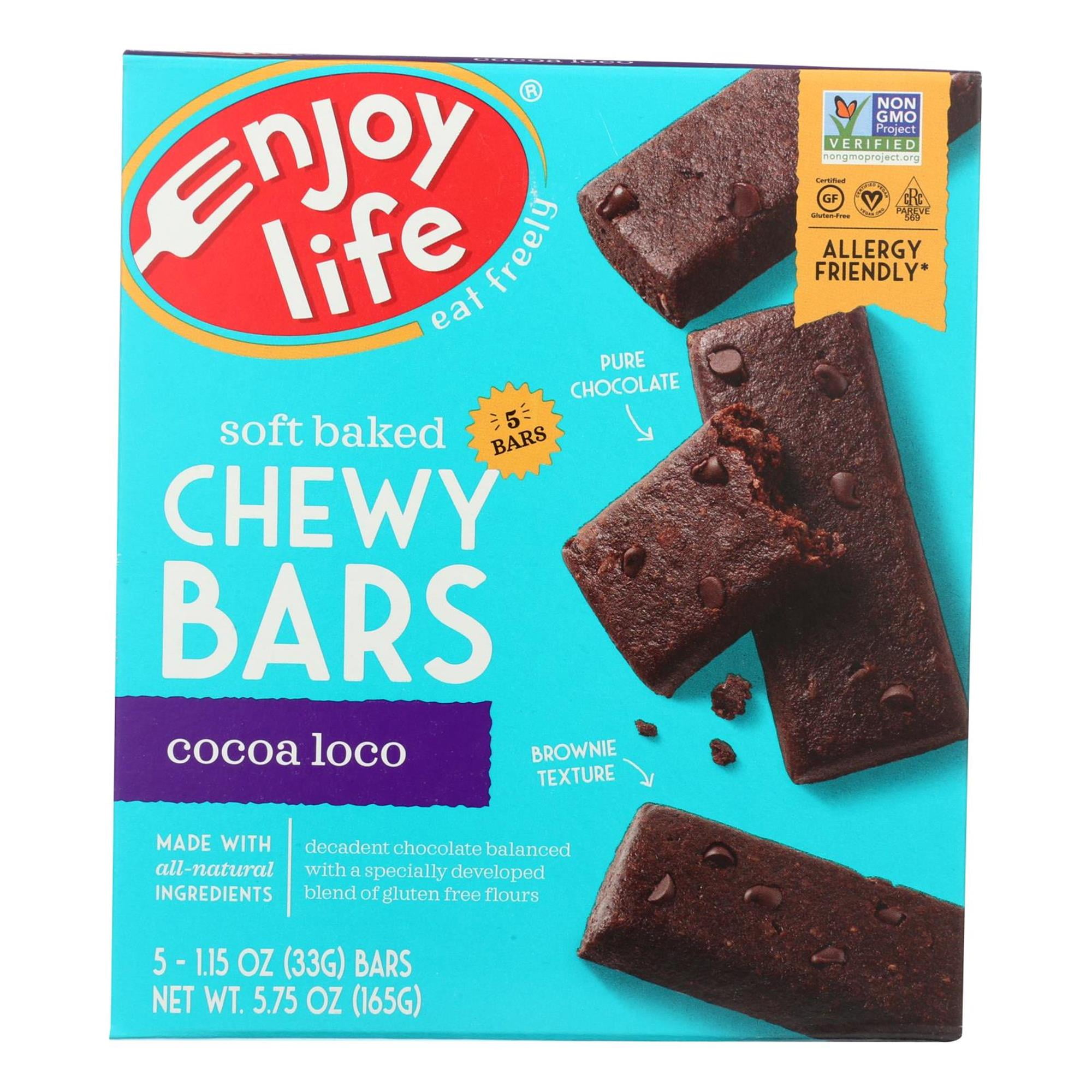 Enjoy Life Chewy Bars, Cocoa Loco, 5 Bars, 1.15 Oz each
