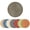 Coffee, variant on Sm:)e 15 Inch Round Braided Placemats Set of 4, Cotton Polyester Washable Heat Resistant Placemats, Decor for Kitchen Dining Table and Party(Beige)