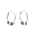 thumbnail image 6 of AeraVida Classic Twist Bali Bead 12mm Hoop .925 Bohemian Inspired Sterling Silver Earrings for Women Accessories Jewelry Gift, 6 of 6