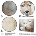 thumbnail image 3 of Designart "Beige Minimalist Deer Portrait IV" Animals Deer Wall Art Prints, 3 of 7