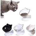 thumbnail image 2 of Cuenco elevado para gatos Cuencos para gatos de doble inclinación Cuenco para mascotas antivómitos y antiderrames de 15 inclinaciones con soporte elevado antideslizante (cuenco individual), 2 of 2