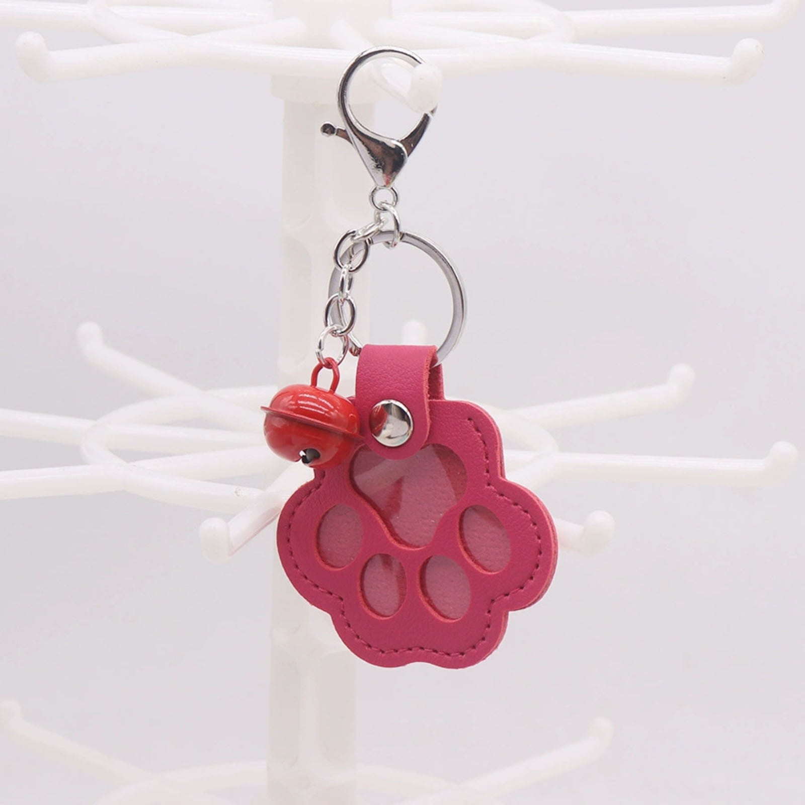 Porte-clés Mémorial Poils De Chat - Forme Patte De Chat En Cuir - Pour Garder Un Souvenir De Son Animal - Cadeau Sentimental