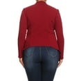 thumbnail image 4 of Women's Plus Size Solid Long Sleeve Blazer Jacket ? Office Workwear Open Front, 4 of 4