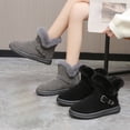 thumbnail image 3 of Coofit Women Winter Boots Simple - Faux Fur Cuff Decorative Snow Boots Ankle Booties, 3 of 10