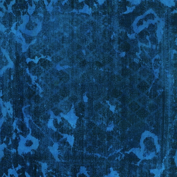 Ahgly Company Indoor Square Persian Light Blue Bohemian Area Rugs, 6' Square
