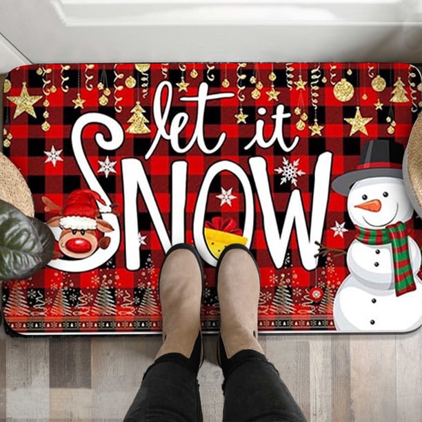 Ganfancp Alfombra de Cocina Reno de Navidad Árbol de Navidad Alfombra de Entrada de Casa Alfombra de Puerta de Baño Alfombra de Suelo Sucio Liquidación Ventas Hoy Ofertas Prime Alfombrilla 40*60Cm*1
