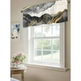 thumbnail image 6 of Marble Valances for Windows, Rod Pocket Kitchen Valance Curtains - Soft & Washable Small Window Treatment for Living Room,&nbsp;Bathroom, Black Gold, 54x18inch, 6 of 9