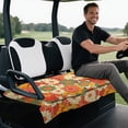 thumbnail image 5 of Uourmeti Retro 70s Floral Print Golf Cart Seat Covers Non-slip, Removable Golfcart Accessories Fit for 2 Passenger, 5 of 8