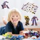 thumbnail image 2 of Tatuajes temporales para niños, kit de 4 hojas de tatuajes temporales impermeables, coches, héroes, ideal como regalo de fiesta para niños y niñas., 2 of 3