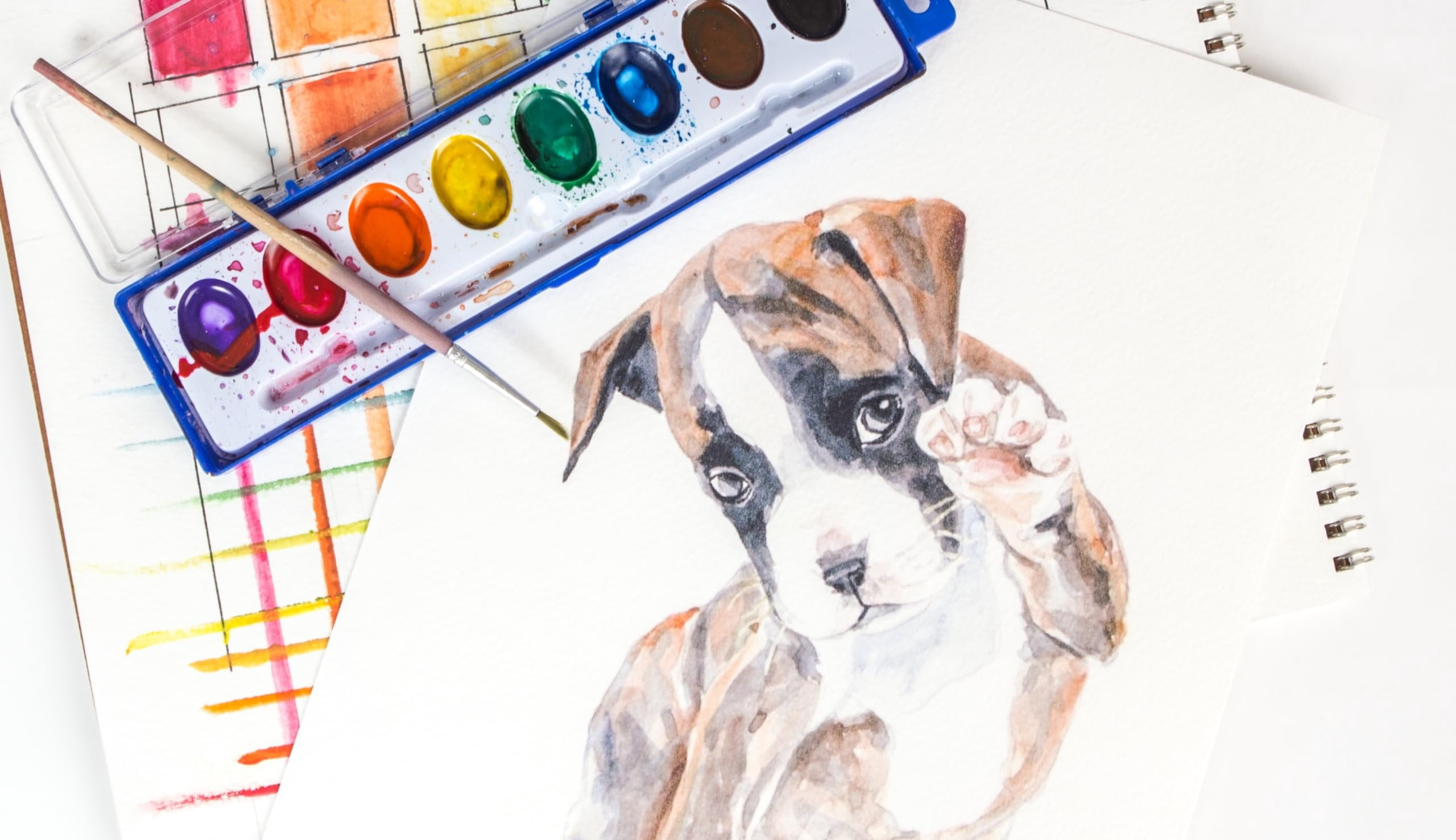 Color Swell 144 Set Bulk Watercolor Paint Pack, 8 Colors, Wood Brushes, Washable