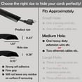 thumbnail image 3 of Rubber Bond TV Cord Hider Cable Protector - Strong Self Adhesive Wall Cord Cover Cable Hider - Low Profile Cable Management Wall Cord Concealer Cable Raceway - Black - Thick Cord - 4 Feet, 3 of 7