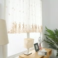thumbnail image 6 of Sheer Voile Curtain Valances, Leaves Embroidered Valance Curtains Rod Pocket, Small Sheer Window Curtains Treatment for Bedroom/Living Room/Bathroom(1 Panel, 54x16 Inch, Yellow), 6 of 9