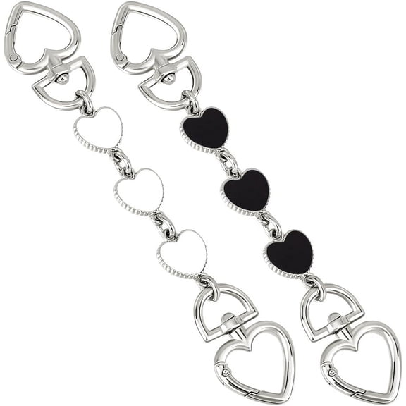 2Pcs Bag Extender Chains Alloy Enamel Purse Strap Extenders Replacement Heart Cute Chains