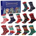 thumbnail image 1 of Calendario Cuenta Regresiva Navidad Calcetines Navideños Adviento 2024 para Mujeres Y Hombres, 1 of 9