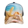 thumbnail image 3 of Lsque Beach Starfish Shell Printed Trucker Hat - Baseball Cap for Men Women - Breathable Mesh Side, Adjustable Fit - for Casual Wear, 3 of 7