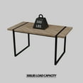 thumbnail image 5 of 47.24" Modern Wood-Look Dining Table, Black Metal Legs Mdf Table for Kitchen, Office & Small Spaces, 5 of 6