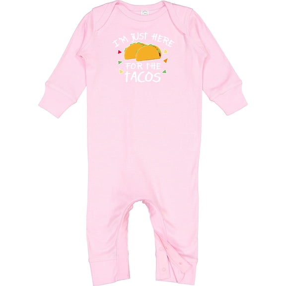 Inktastic I'm Just Here for the Tacos Cinco De Mayo Baby Romper Coveralls