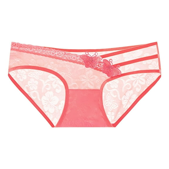 Ashirexll Plus Size Underwear for Women, Ladies Underwear Panties, Mid Rise Lace Detail Hip Lift Comfortable Underwear