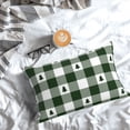 thumbnail image 5 of Yiaed Green White Lumberjack Plaid Print Brushed Microfiber Envelope Pillowcases, Standard,Envelope Closure Pillow Cases(No pillow core)-20"x30", 5 of 6