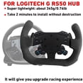 thumbnail image 5 of Lightweight Suede Steering Wheel For Logitech G RS50 System or Pro SIM;Supper lightweight Real Carbon Fiber Compatible with Logitech G RS Racing Wheel,12 Inch Squar Style,Black2, 5 of 10