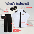 thumbnail image 3 of Dress Up America Pilot Costume for Kids - Airline Captain Uniform - Career Day Dress Up for Children, 3 of 7