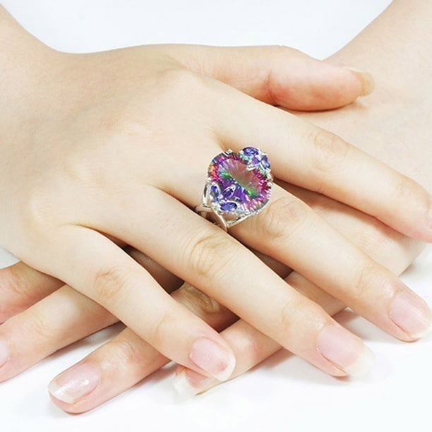 Anillos de compromiso de la venda de boda del regalo del aniversario de la joyería del diamante del color del nuevo diseño Wmkox8yii fajkfhkj2482