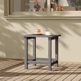thumbnail image 1 of YUSAZENS Petite Table Basse Carrée d'Extérieur en HDPE, Résistante aux Intempéries pour Terrasse et Jardin, Siège d'Extérieur Gris Foncé, 1 of 6