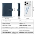thumbnail image 2 of Contact's GenuineLeather Passport Holder with Airtag Slot RFID Blocking Passport Wallet Travel with SIM Card Removal Tool (Blue), 2 of 11